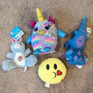 Plush Toys Preloved and NEW : Easter Bunny, Fire Spirit from Frozen, Uni…